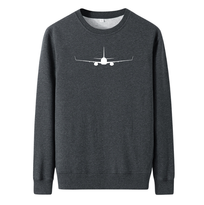 flat stitching seem men cotton polyester crew plain pullover thermal sweatshirts