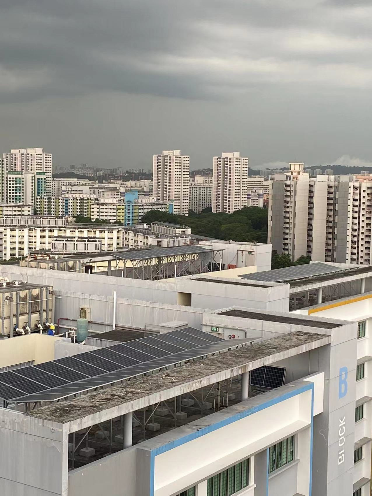 Aluminum Frameless Flat Roof Solar Mounting System , Commercial Ballast Mounting System