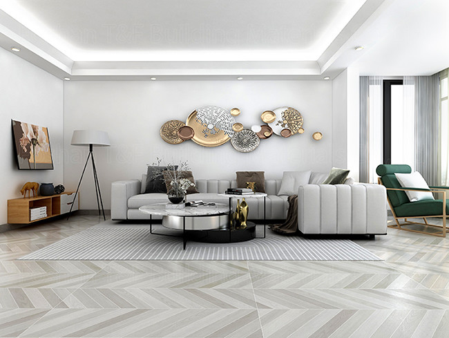 60x120 Wood Grain Ceramic Tiles Matte Glazed Surface Finish