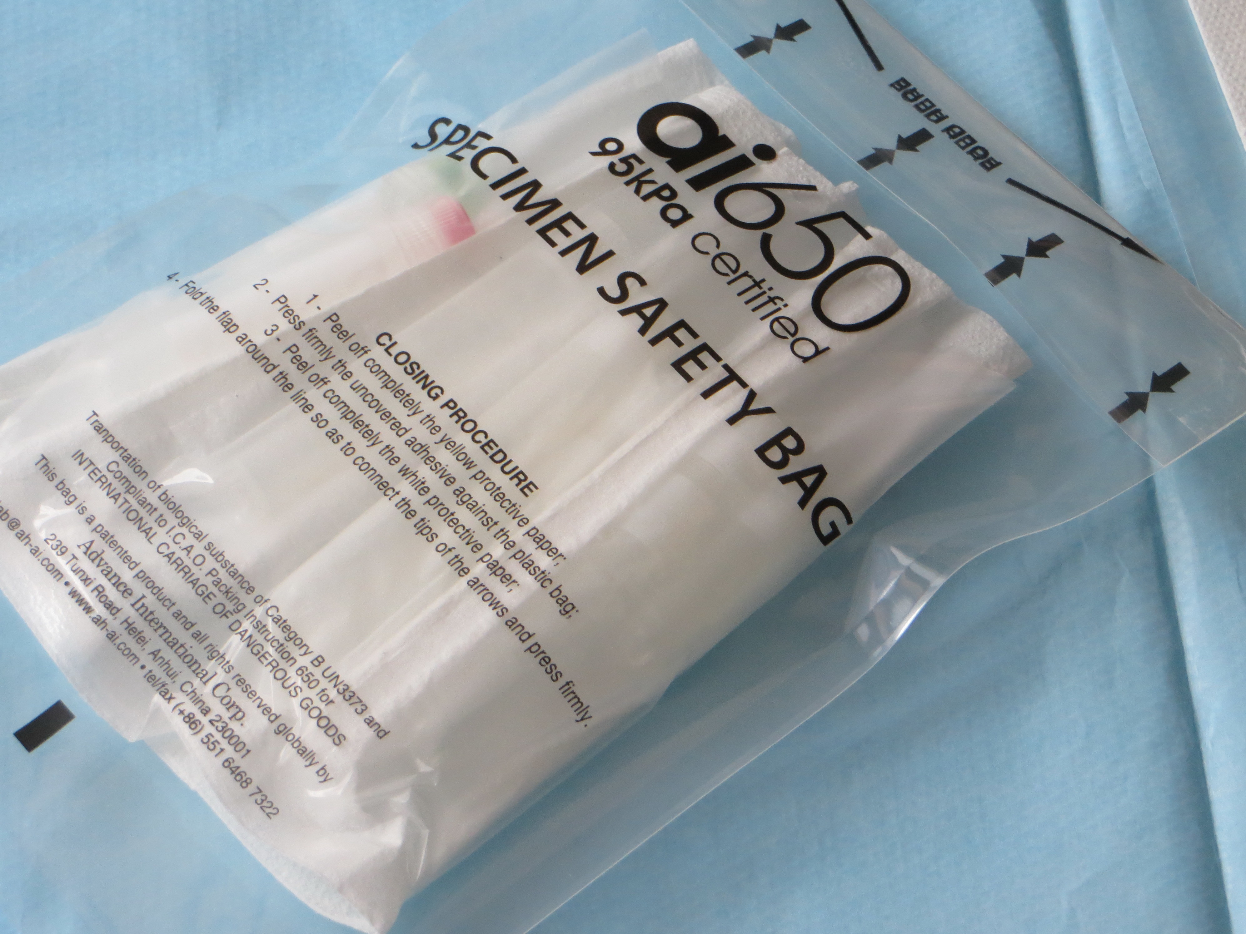 Biological Gravure Printing AI 95kpa Specimen Bags