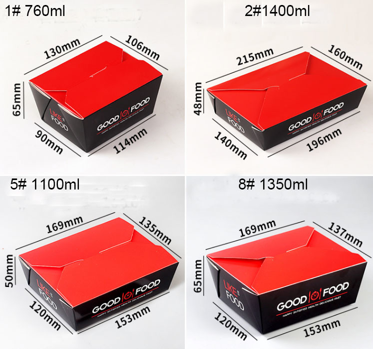 Creative printed logo paper packaging box for fast food wholesale