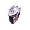 Buy cheap leather watchband smart watch bluetooth black silver color from wholesalers