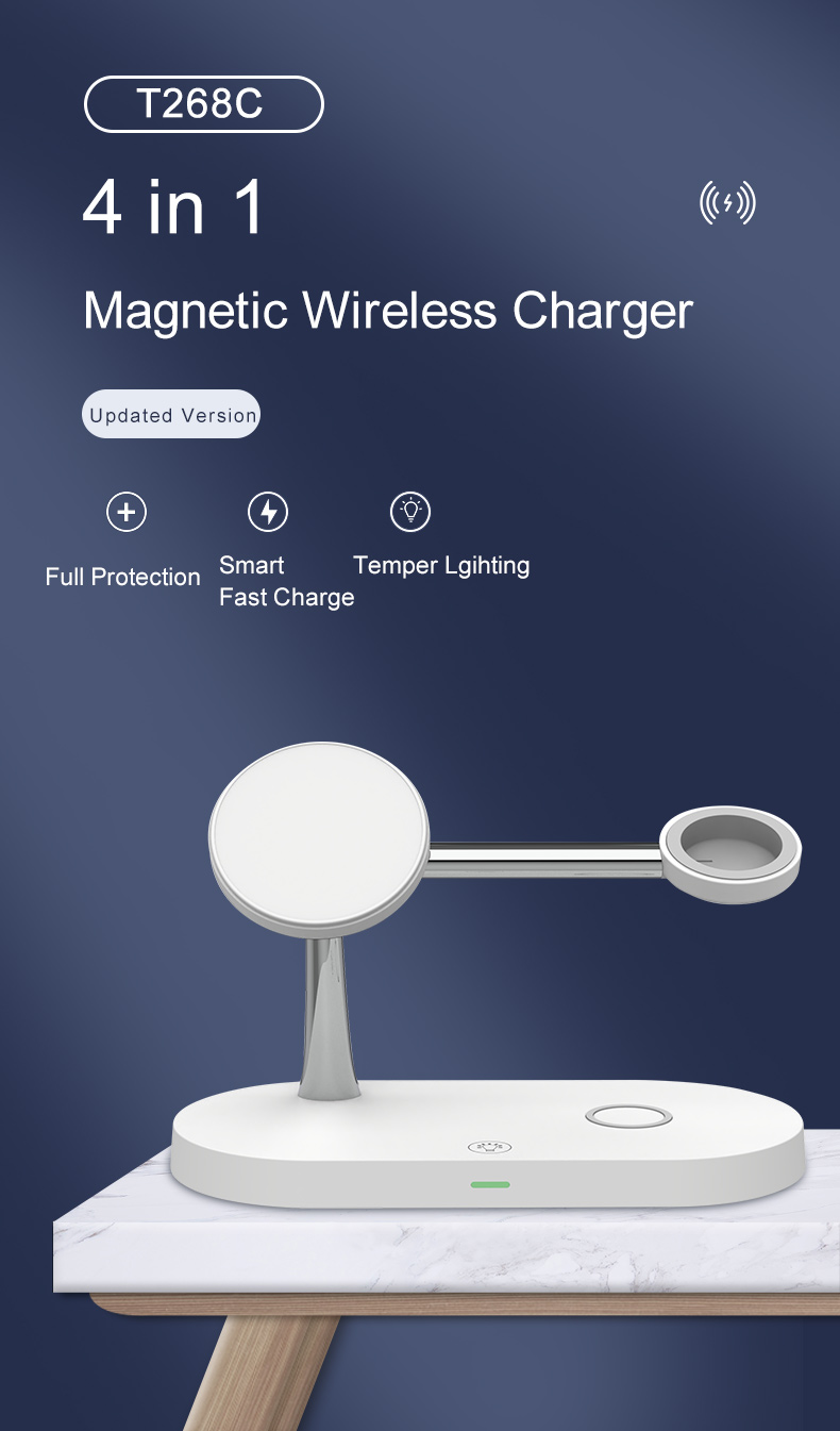 Zinc Alloy Magnetic Iphone Charger 15W 10W Wireless Charging Bracket