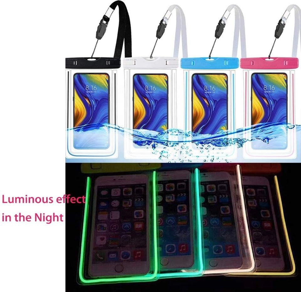Colorful Waterproof Pouch For Swimming Pvc Waterproof Phone Dry Bag 6.5IN