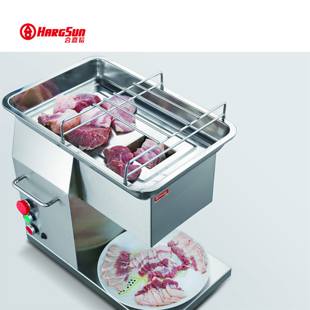 1.1kw Automatic Meat Cutting Machine 500kg/h Frozen Meat Slicer Machine