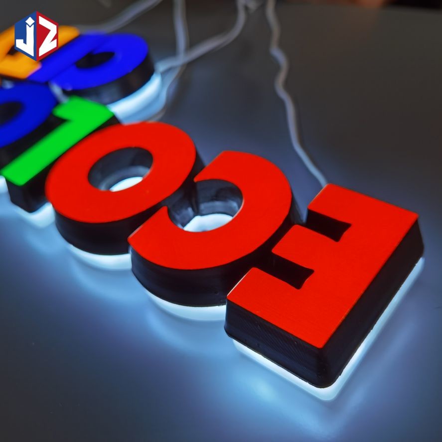 Windproof 3D LED Acrylic Signage Indoor Outdoor Advertising