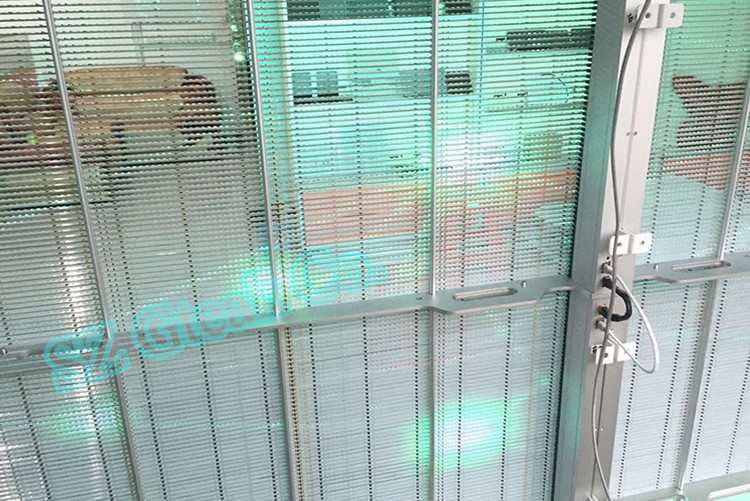 transparent led curtain screen p10