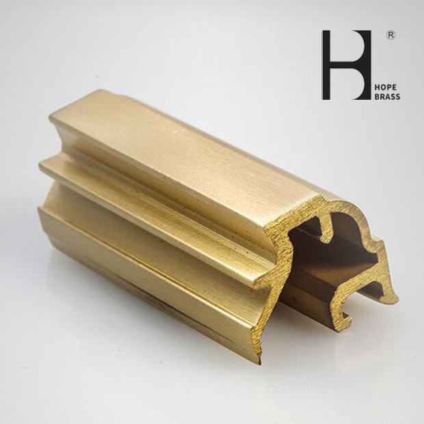 C38500 Material customizd Size Shape Lead Copper Alloy Brass Devorative Extruded Profiles For hotel Home Decoration