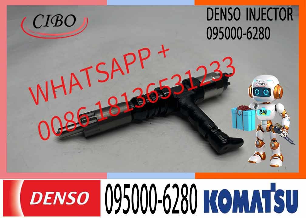 High Quality Diesel Engine Fuel Injector 095000-6280 / 6219-11-3100 For Komatsu PC400-8/650-8R/450-7