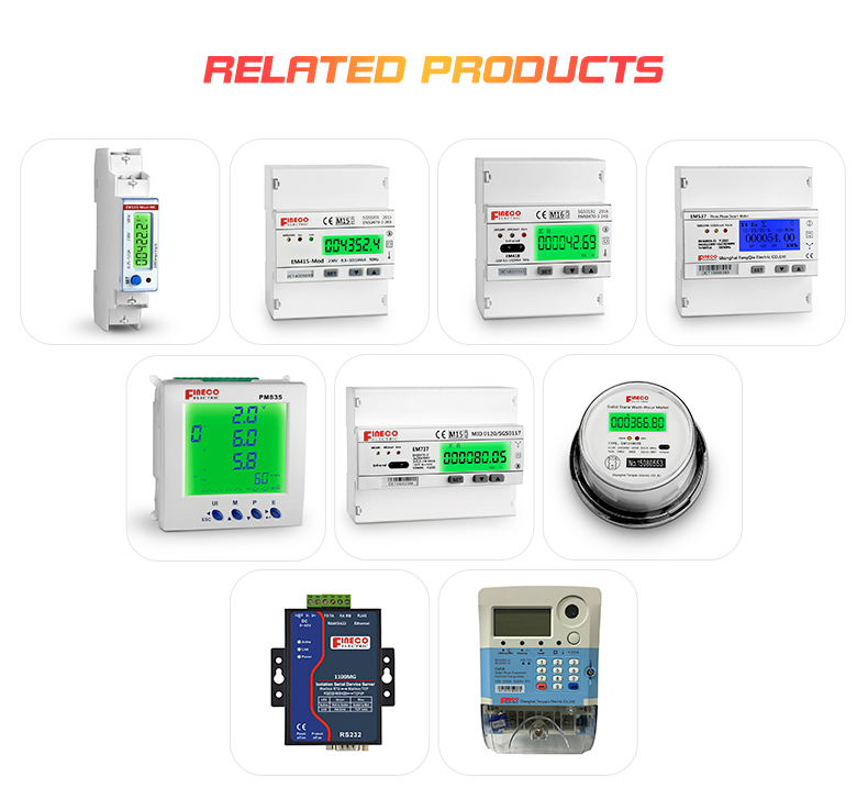 230V 5A Single Phase Wireless Electricity Monitor Din Rail Energy Monitor EM115-Mod-WL