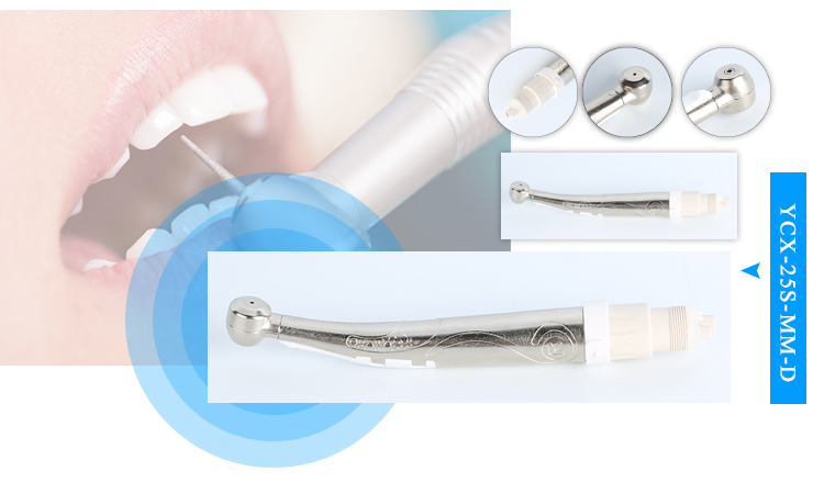 Standard Push Button 4 Hole High Speed Air Turbine With Water Spray Drill Handpiece