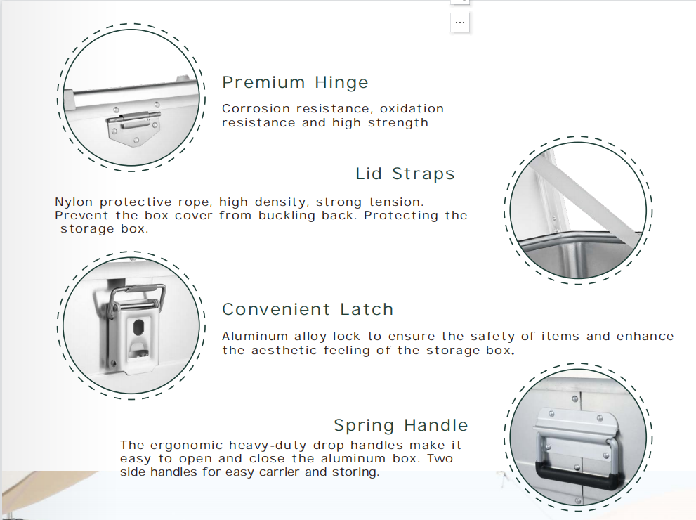 1.0mm Thickness Aluminum Chuck Box 6kg Camp Kitchen Organizer
