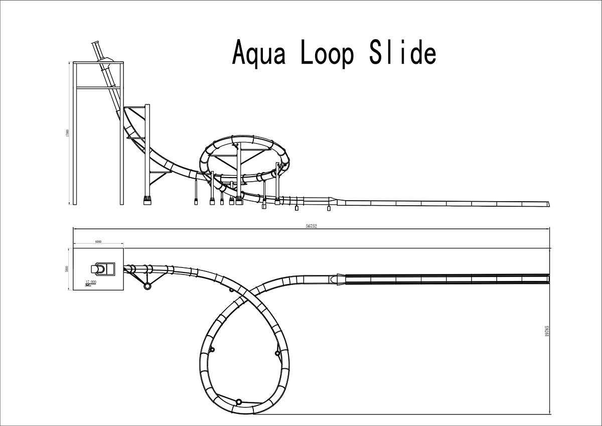 Water Park Twist Aqua Drop Water Slide Fiberglass With A Launch Capsule Start