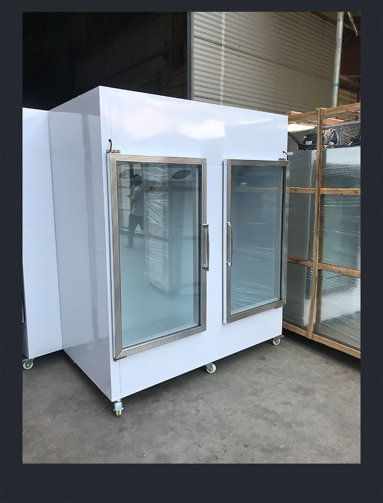R404a Outdoor Ice Merchandiser Display Air Cooling Ice Cream Merchandiser
