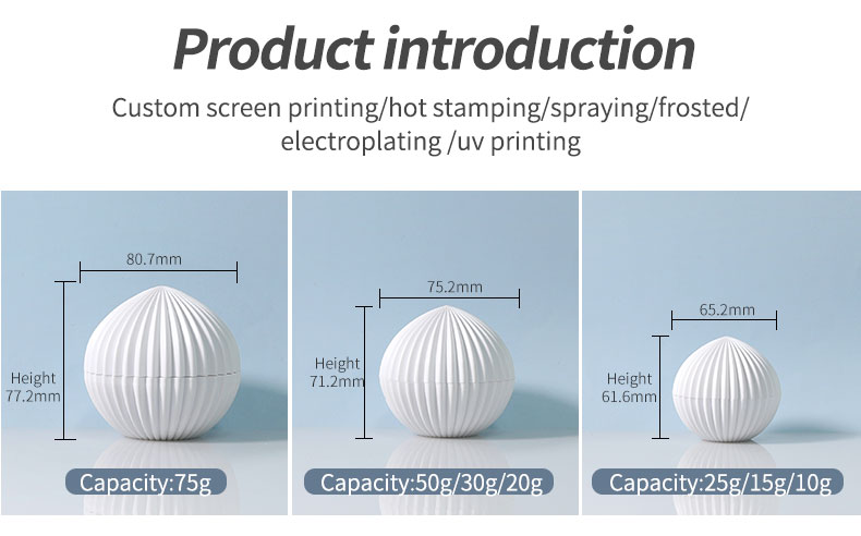 Plastic Custom Cosmetic Packaging 10g - 75g Empty Body Scrub Containers