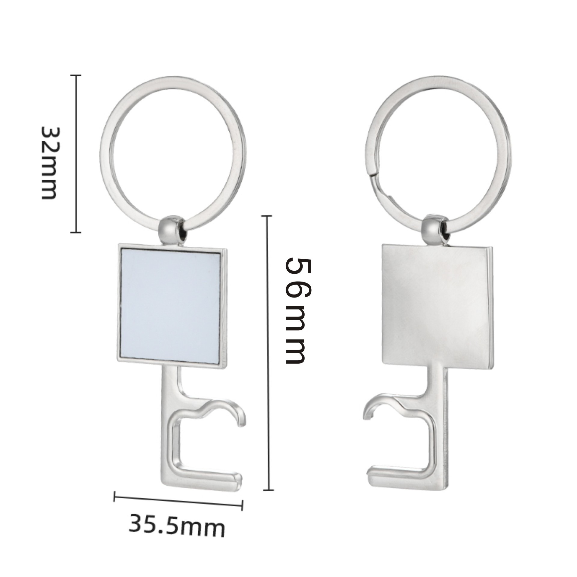 Sublimation Bottle Opener Keychain Custom Sublimation Blanks Keyring Bottle Opener