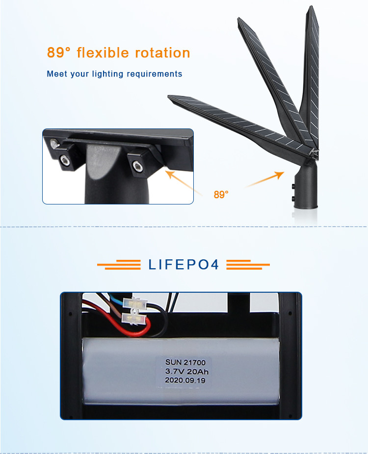 Outdoor Wall All In One Solar LED Street Light Dusk To Dawn Waterproof 40w 150w 200w 400w