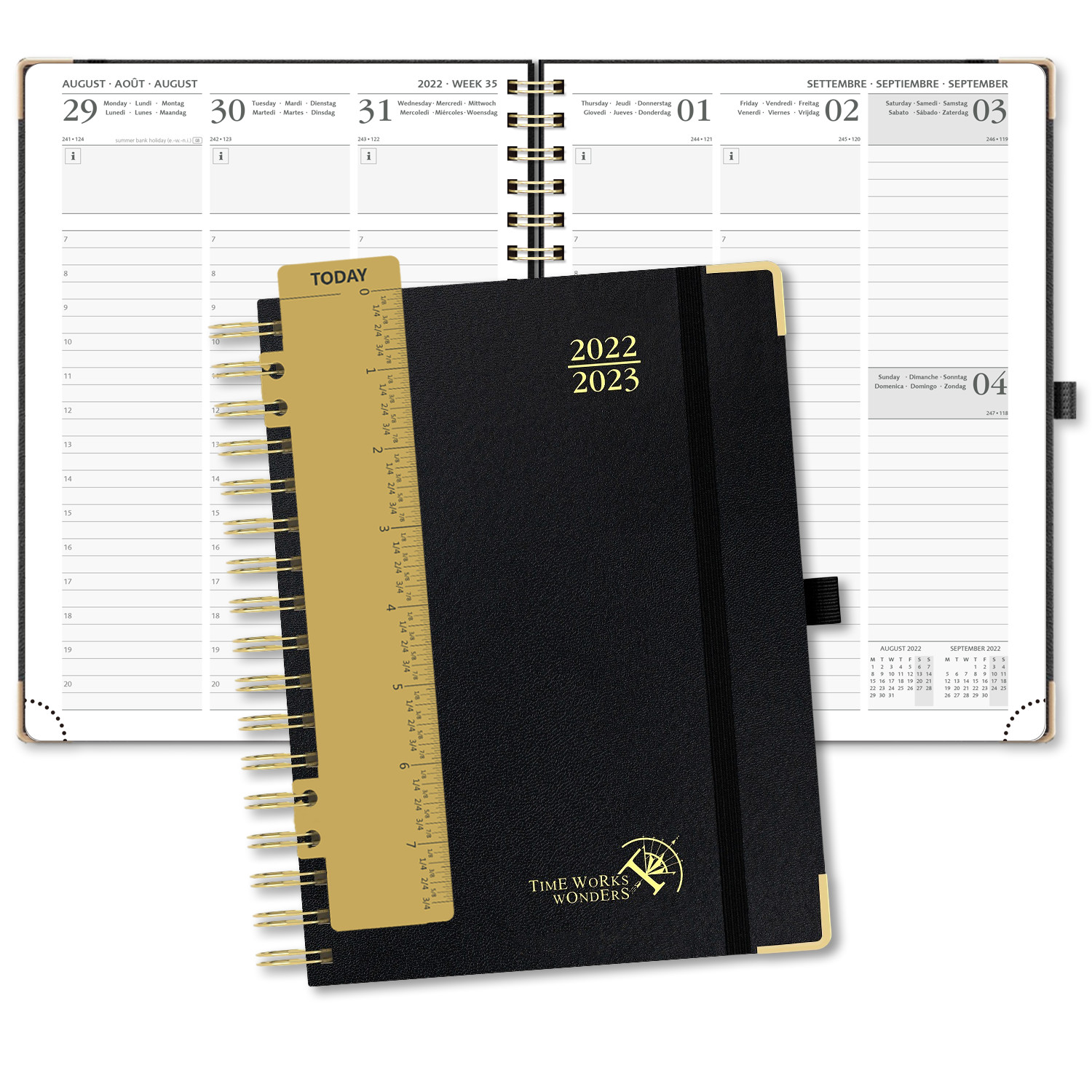 Hardcover Spiral Bound Weekly Planner For July 2023 To June 2023