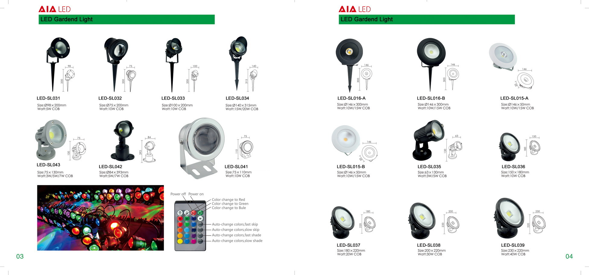 3W IP67 waterproof outside LED spot light &spike led garden light/ LED lawn light garden lamp