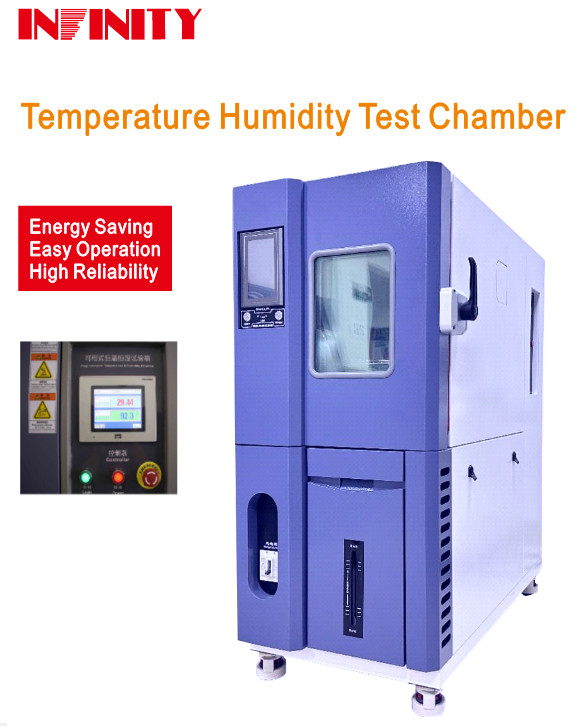 Refrigeration Compressor Programmable Constant Temperature Humidity Test Chamber With Window Lighting Device