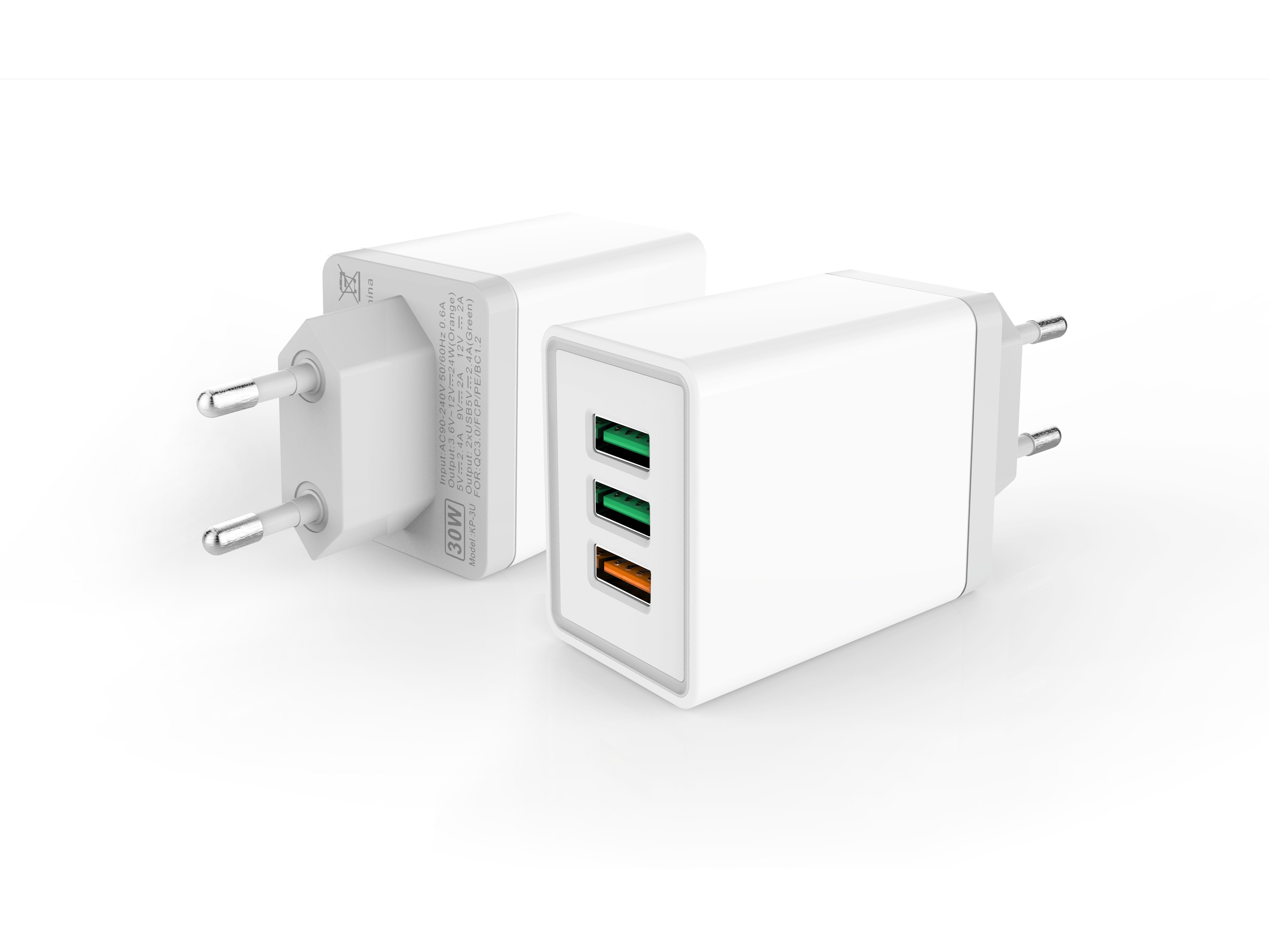30W PD USB 3 ports QC3.0 Universal Wall Charger adapter