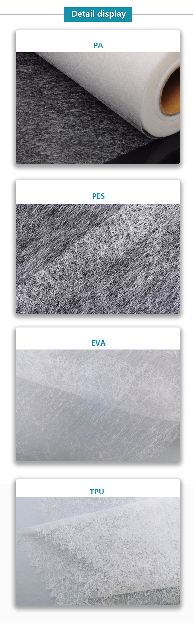 0.1mm Transparent Fusible Web Textile Fabric With Strong Bond Strength