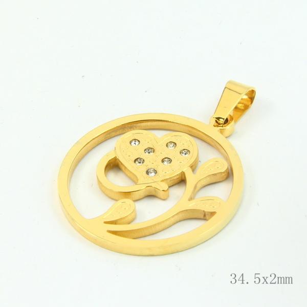 Fashion High Quality Fashion Stainless Steel Round Shapped Necklace Pendant
