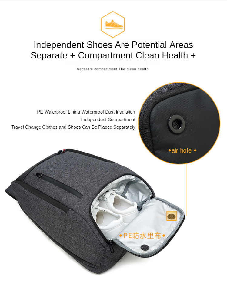 600D Multifunctional Anti Theft Backpack For 14'' Laptop