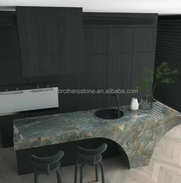 Amazon Blue Luxury Stone with Polished Surface Modern Home Countertops and Wall Decor