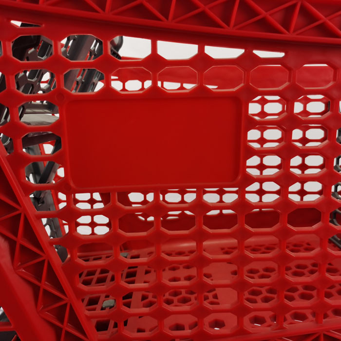 Supermarket Plastic Basket Trolley Lightweight With Plastic Partition OEM ODM