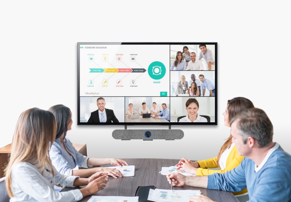 4k ultra HD 110 degree ip video conference camera speaker and mic integrated terminal for meeting room