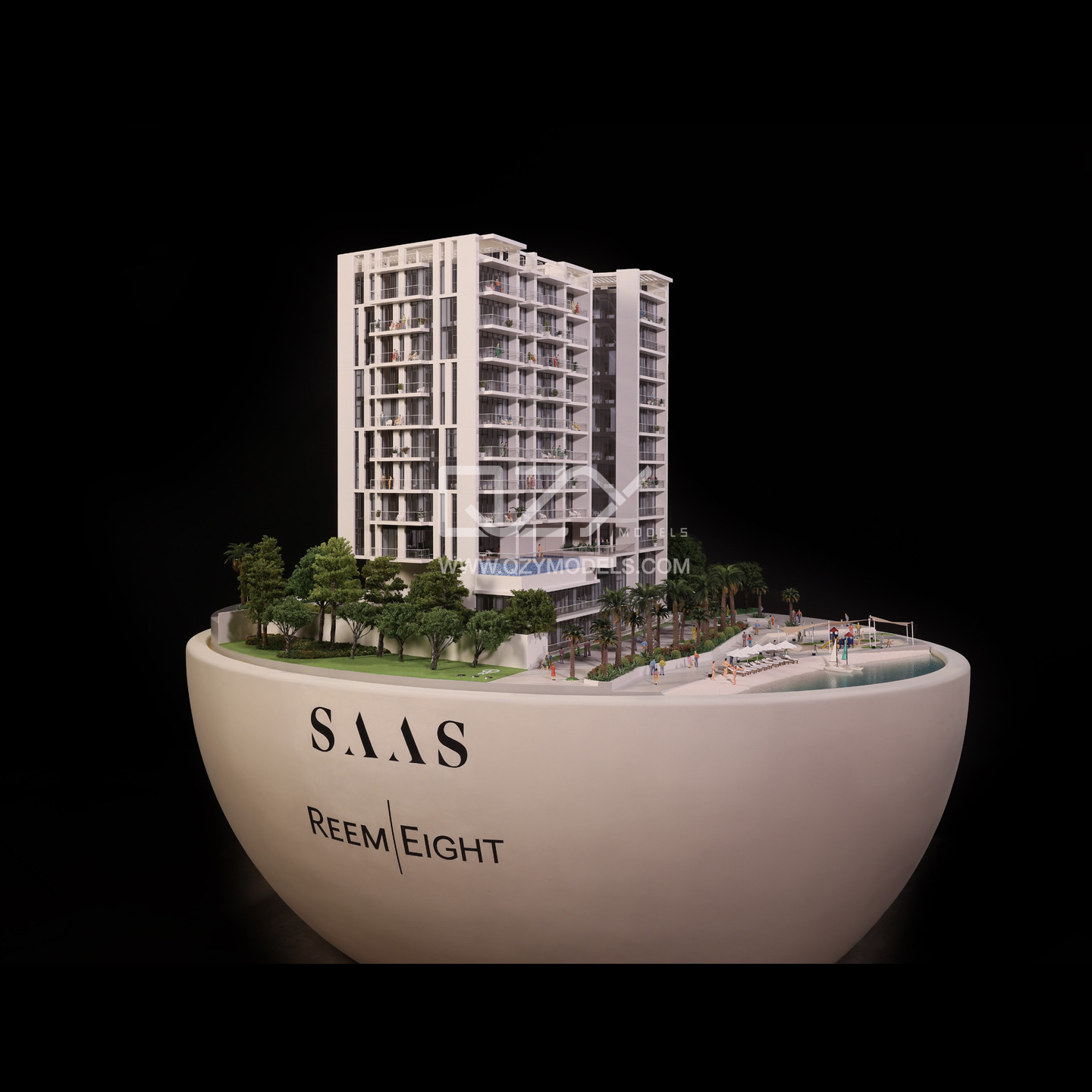 1/50 Scale Dubai C8 Model Architectural Maquette Architecture Model With Full Lighting Display