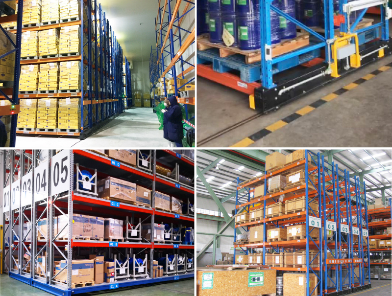Electric mobile racking system(Rail-guided)