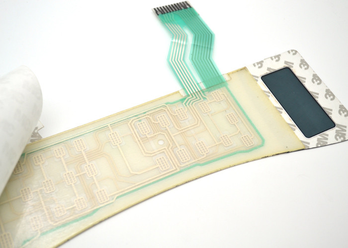 Flat Microwave Oven Membrane Keypad With Shielding Layer And 3M55230 Adhesive