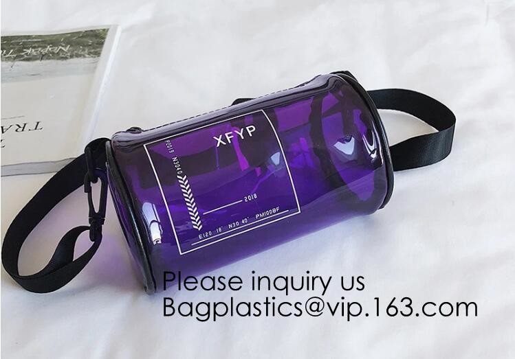 Clear Zipper Pouch with Strap Makeup Bag PVC Cosmetic Pouch,Printing Clear k Cosmetic PVC Pouch, bagease, bagplast