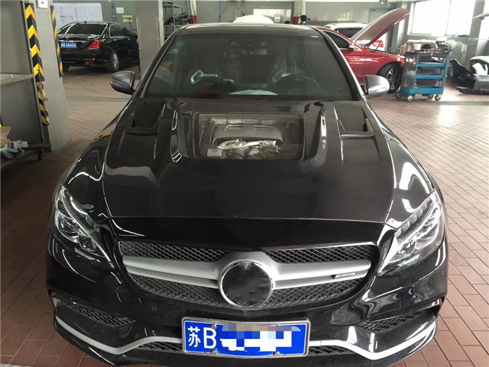 Carbon Fiber Cover for Benz C63 Coupe Carbon Fiber Material C63 Carbon Fiber Hood Hood Engine Hood