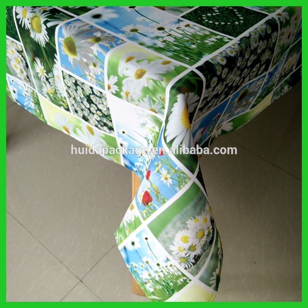Printed patched work designs table cloths made of 100% polyester fabrics of 180gsm