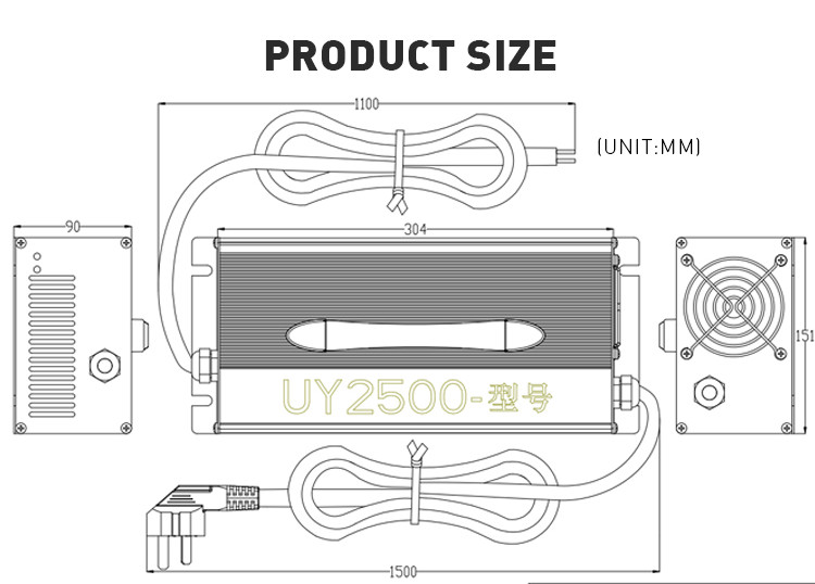 120V 60Ah 120Ah Forklift Electric Car Battery Charger Powerful