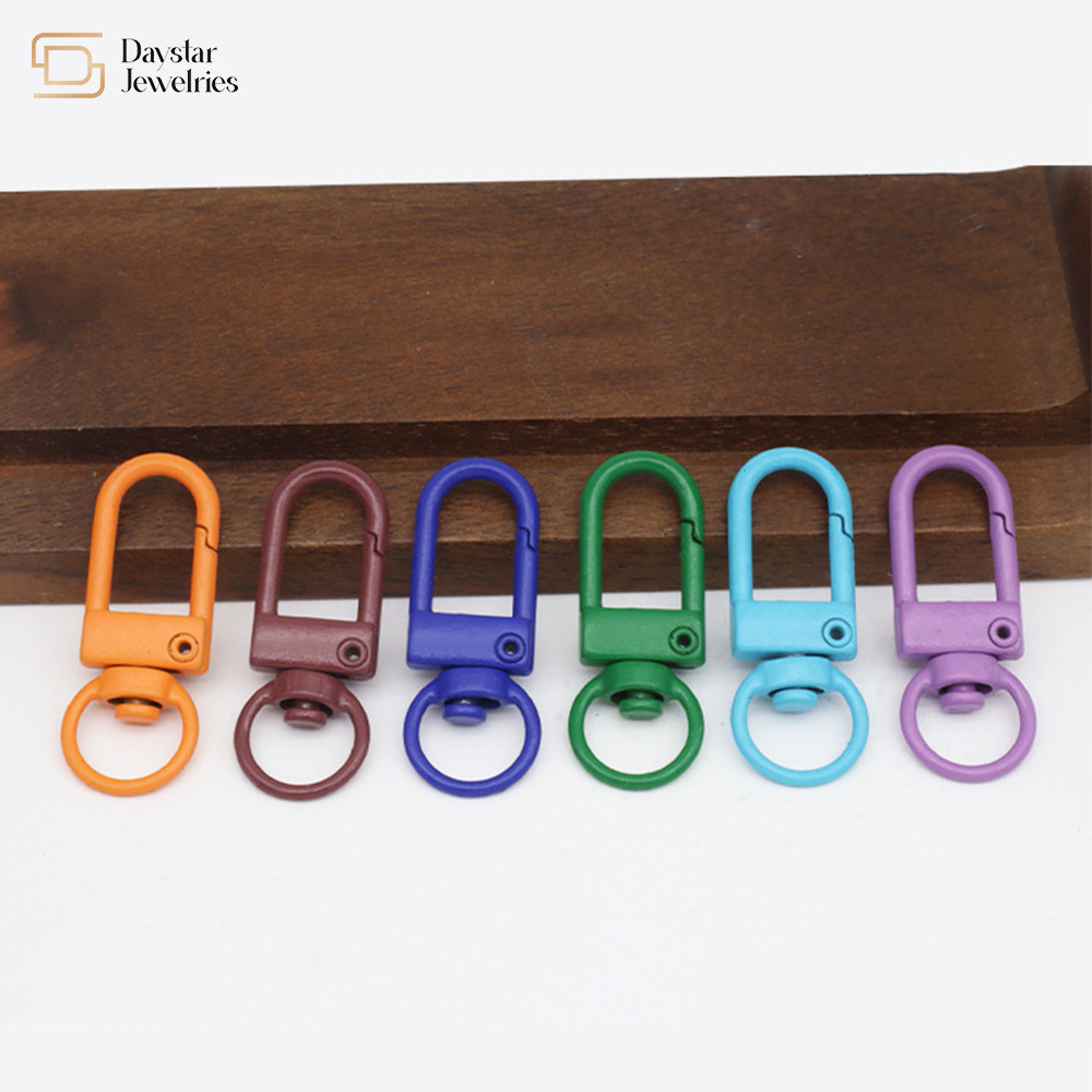 Metal Swivel Lanyard Trigger Snap Hook Colorful For Backpack Charms Toy Zipper Pulls