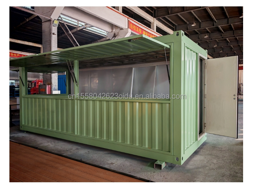 Galvanized Steel Square Tubes Main Structure Container Houses for Whole Assemble 20ft 40ft Prefab Coffee Shop
