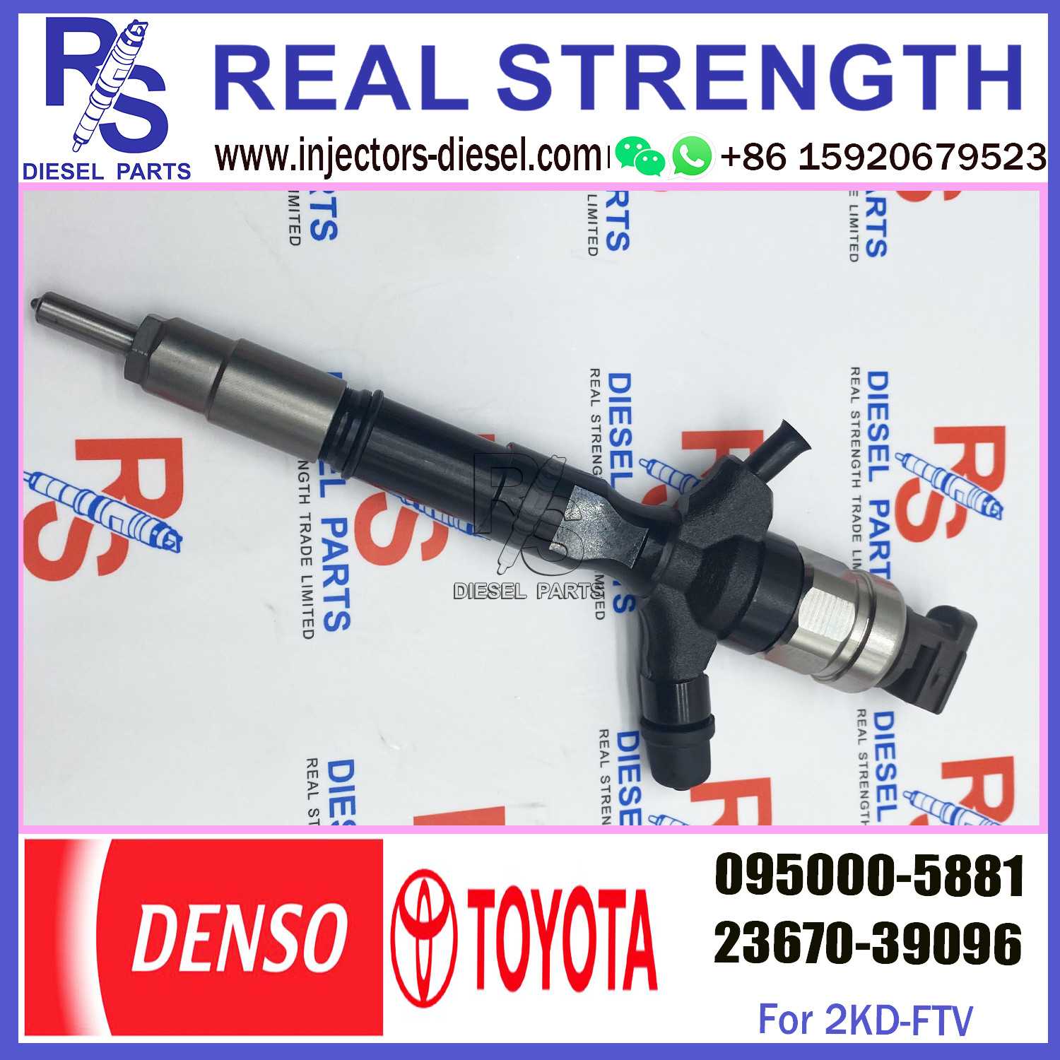 Common Rail Fuel Injector 095000-5881 Diesel Engine Fuel Injection Nozzle 23670-30050 For Toyota 2KD-FTV