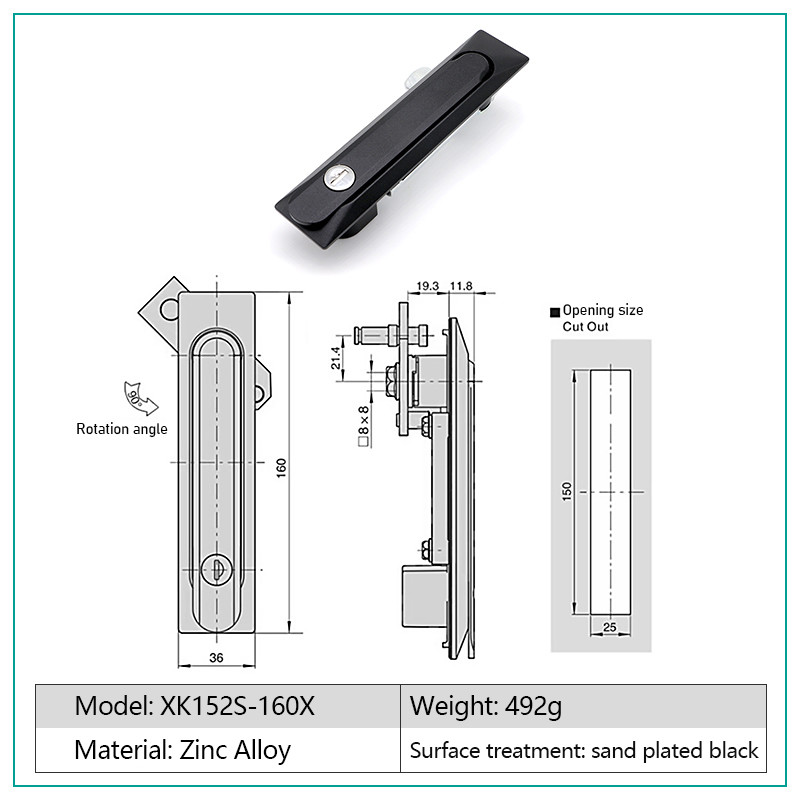 Industrial Panel Board Door Lock For Mechanical Trucks Tool Boxes