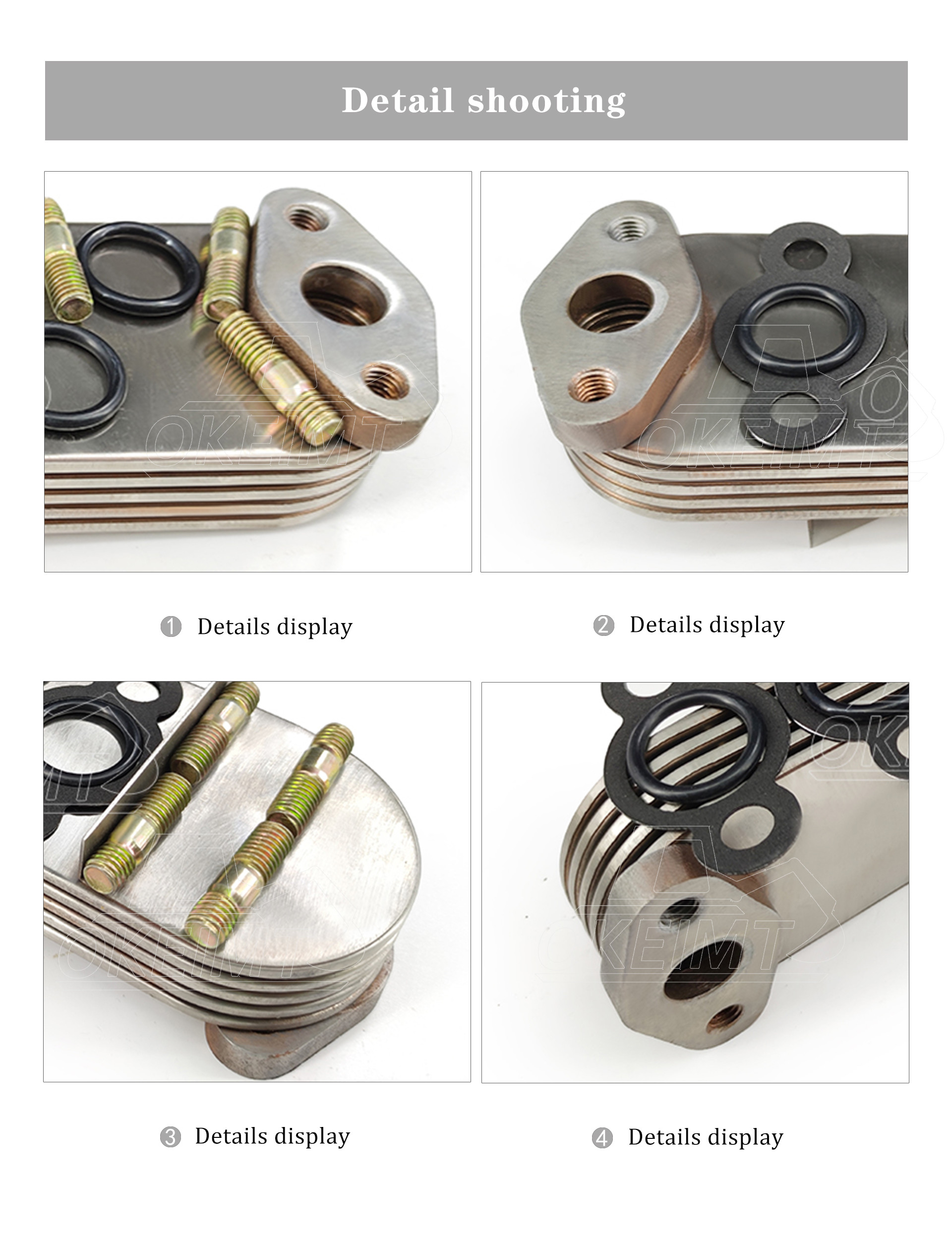 VH157121880A Engine Oil Cooler Excavator Spare Parts For J05E Engine