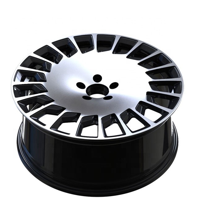 PCB 112mm Mercedes Benz Replica Wheels 20x8.5 20x9.5 Inch Black Machined Surface
