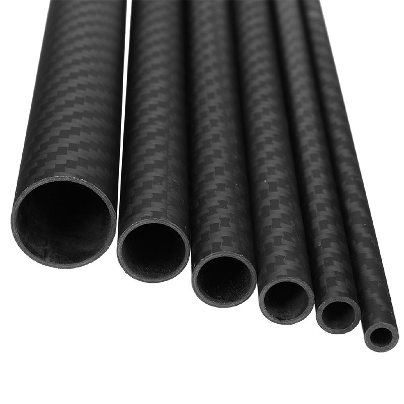 400×500mm Plain Matte Carbon Fiber Tube 1.0mm Thickness