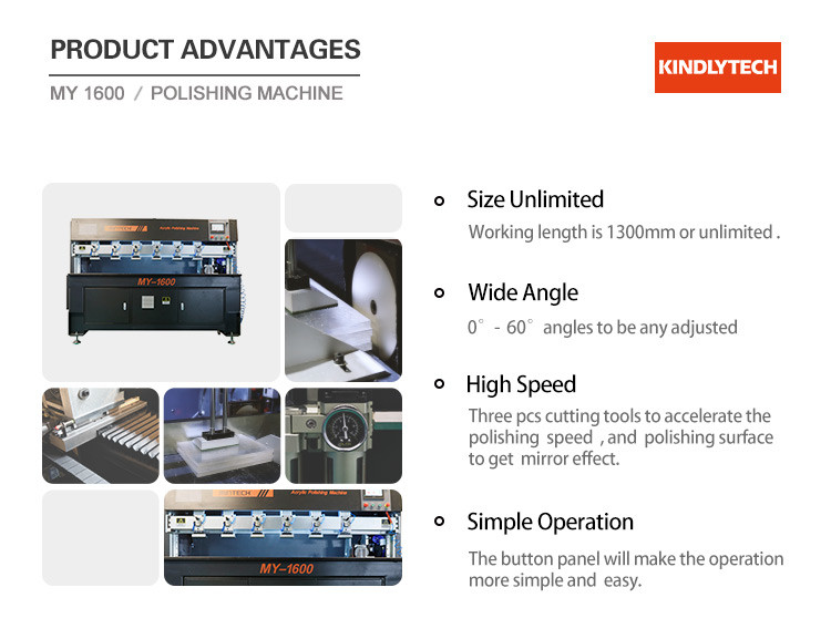 Automatic 1.6m Length Acrylic Edge Polishing Machine ISO9001