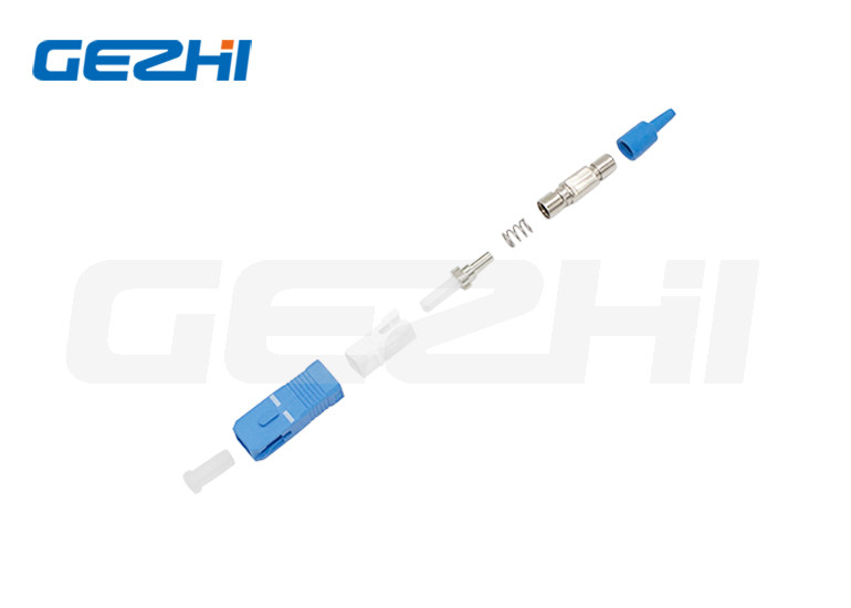 ODM SC UPC Fiber Optic Connector SM Simplex Parts 0.9mm Cable