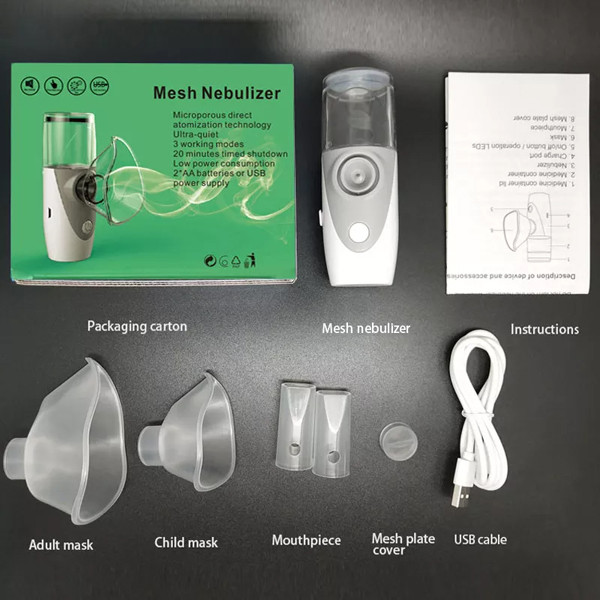 Children Adult Portable Silent Ultrasonic Nebulizer Medical grade PVC material