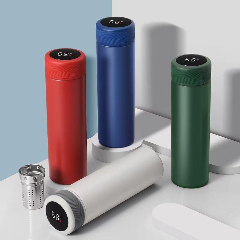 Double Walled Vacuum Insulated Water Bottle With LED Temperature Display