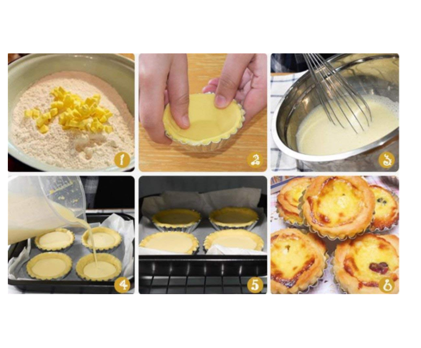 Cupcake Cake Cookie Aluminum Egg Tart Mold Pudding Mould Tin Baking